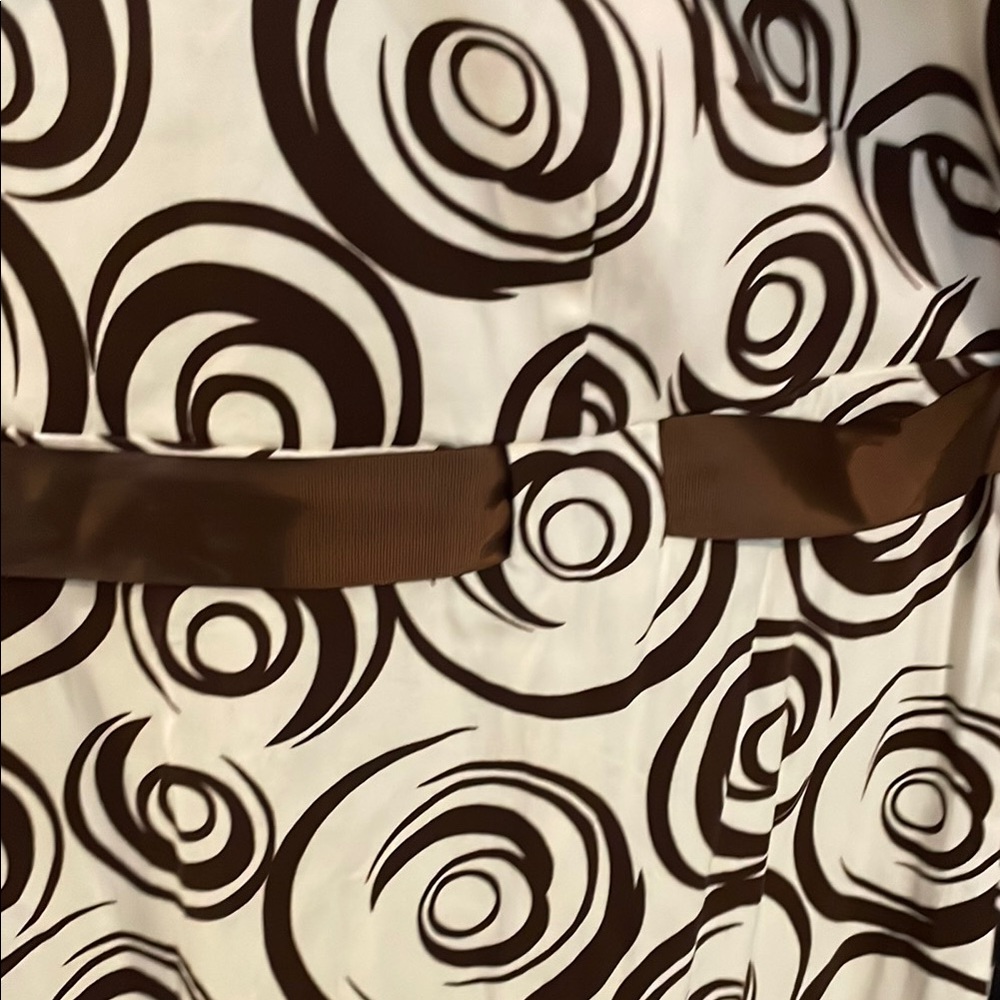 Brown and Cream Swirl Dress - Picture 4 of 13